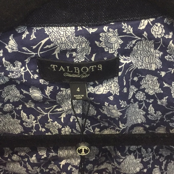 NWT Navy Talbots Denim One Button Jacket. - Picture 5 of 5